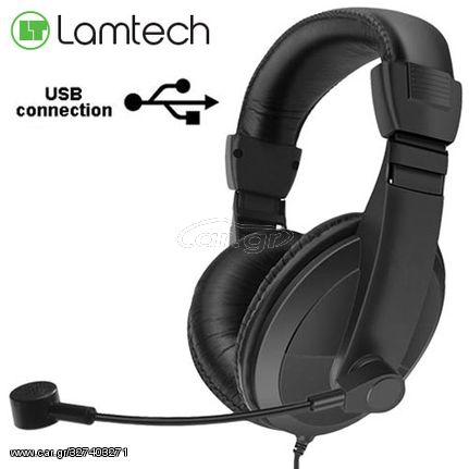 LAMTECH USB 2.0 STEREO HEADSET DELUXE WITH MIC