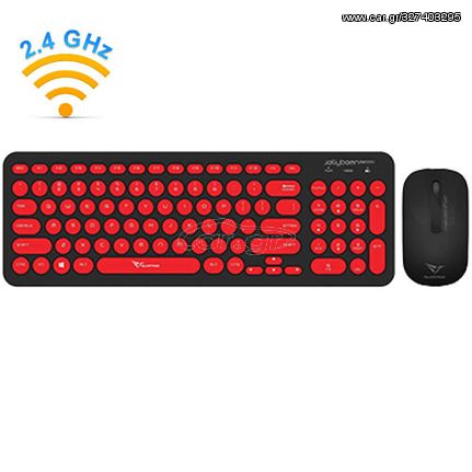 ALCATROZ WIRELESS MOUSE AND KEYBOARD JELLYBEAN A2000 B.RED