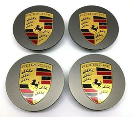 Καπάκια για ζάντες Τάπες κέντρου ζάντας Porsche Γκρί 76mm 59mm 4τεμ