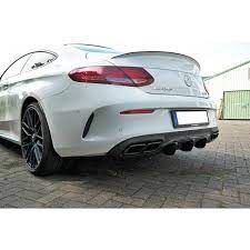 Diffuser Carbon Mercedes C-Class AMG 2015-2018 & ΠΛΑΙΝΑ Spoiler W205 COUPE