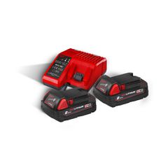 MILWAUKEE M18 NRG-202 ΜΠΑΤΑΡΙΕΣ 18V 2 x 2.0AH και ΤΑΧΥΦΟΡΤΙΣΤΗΣ M12-18 C ( 4933459213 )