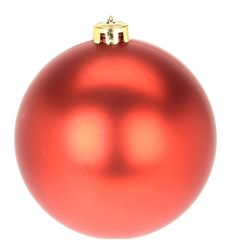 Χριστουγεννιάτικο Στολίδι Μπάλα από Πλαστικό  Κόκκινο 10cm ACS 203020