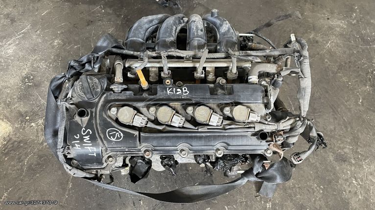 Κινητήρας βενζίνης SUZUKI, τύπος K12B 1.2lt 92PS, 16V VVT, από Suzuki Swift '10-'17 για Suzuki Splash '08-'14 & Opel Agila B '08-'14 (πλαστικό καπάκι-μεταβλητού χρονισμού)