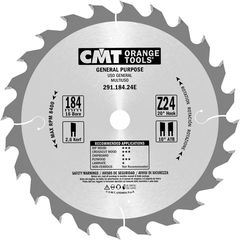 Δίσκος Ανταλλακτικός CMT 291.184.24E 184 x 1.6 x 24 Δοντιών 10 °