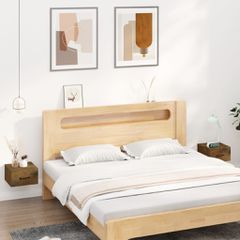 Κομοδίνα Επιτοίχια 2 τεμ. Καπνιστή Δρυς 35 x 35 x 20 εκ. 817580