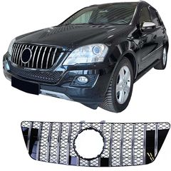 Μάσκα Για Mercedes-Benz ML-Class W164 08-11 GT Amg Panamericana Look Honeycomb Μαύρο/Χρώμιο 1 Τεμάχιο