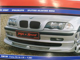 ΜΠΡΟΣΤΙΝΟ LIP SPOILER ΠΡΟΦΥΛΑΚΤΗΡΑ ΤΥΠΟΥ DTM ΓΙΑ BMW E46 4D 1998-2001