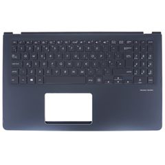Πληκτρολόγιο - Laptop Keyboard Palmrest για Asus ZenBook Flip UX561UA UX561UAR UX561UN Q505 Q505UAR Q525 Q525UA Q525UAR SN6570BL AEBKKU00070 UK Backlight Black ( Κωδ. 40761UKPALM )