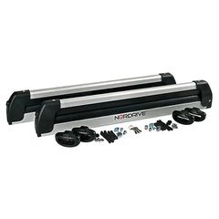 Nordrive - Βάση Σκι Οροφής Pro‑Slider EVO PS‑60 Silver σε Ασημί Χρώμα με Αντικλεπτικό Σύστημα και Συρόμενη Λειτουργία σε Διαστάσεις 800x50x135 mm για 6 ζευγάρια σκι ή 4 snowboard - 1 τεμ. (N40000)