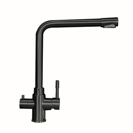 Μπαταρία Κουζίνας Τριών Παροχών FitAqua Μαύρη