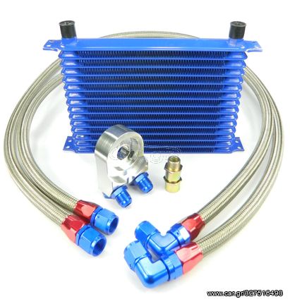 UNIVERSAL OIL COOLER KIT, 15 ΣΕΙΡΕΣ   ΨΥΓΕΙΟ ΛΑΔΙΟΥ / OIL COOLER UNIVERSAL 13 ΣΕΙΡΩΝ !!