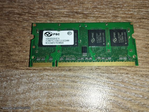 Laptop ram PSC DDR2 512MB 5€