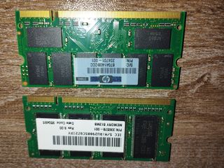 Laptop ram kit DDR1 2X512mb 8€