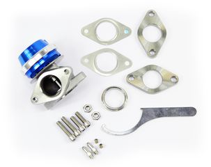 EXTERNAL WASTEGATE Αυτοκινήτου UNIVERSAL 38MM 0,5 bar Κατασκευασμένο από BILLET αλουμινίου T601 CNC καθώς και ρακόρ για τη σύνδεση της πίεσης.