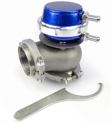 EXTERNAL WASTEGATE Αυτοκινήτου UNIVERSAL 45mm με ελατήριο 0,5 bar - γενική για όλους τους κινητήρες τούρμπο Κατασκευασμένο από BILLET αλουμινίου T601 CNC καθώς και ρακόρ για τη σύνδεση της πίεσης.