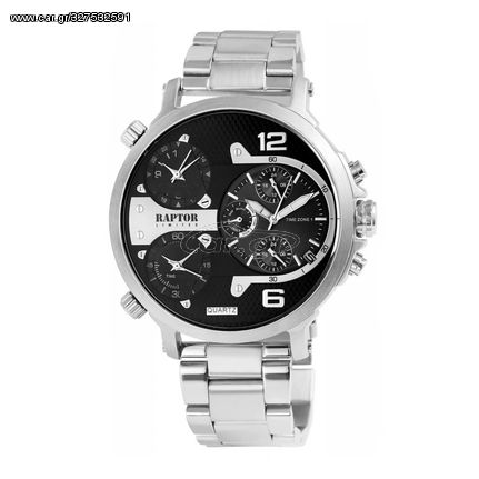 Raptor Limited Maximus, Men's Watch, Silver Stainless Steel Bracelet RA20340-001