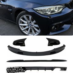 Body Kit Spoiler Lip Mirror BMW 3 Series F30 Sedan (2011-2019) M Design Black Edition