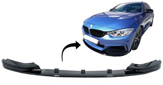 ΕΜΠΡΟΣ ΣΠΟΙΛΕΡ Front Bumper Spoiler Lip BMW 4 Series F32 Coupe F33 Cabrio F36 Grand Coupe (2013-03.2019) M Design Piano Black