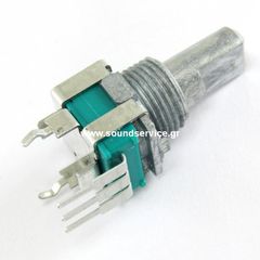10mm MONO 10KB ΠΟΤΕΝΣΙΟΜΕΤΡΟ ΠΕΡΙΣΤΡΟΦΙΚΟ ΣΑΣΙ ΑΞΟΝΑΣ FLAT 10mm + ΚΛΙΚ ΚΕΝΤΡΟ