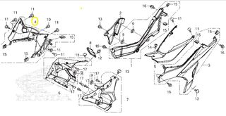 Ποδιά Εσωτερική Επάνω Honda GTR.150 Supra 64320K56V00ZA