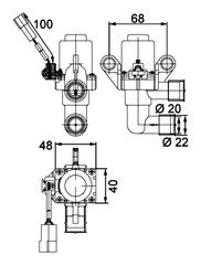 VOLVO ΗΛΕΚΤΡΟΒΑΝΑ ΝΕΡΟΥ 2/2 -24V (1147412033)-thumb-1