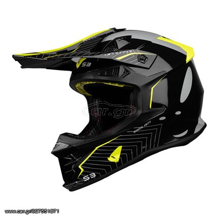 ΚΡΑΝΟΣ UFO Intrepid Helmet - Black/Neon Yellow size LG..ΠΡΟΣΦΟΡΑ!!!