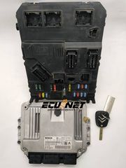 ΣΕΤ ΕΓΚΕΦΑΛΟΥ ΚΙΝΗΤΗΡΑ ΜΕ BSI ΚΑΙ ΚΛΕΙΔΙ CITROEN C3 DIESEL 0281011785 S118085200L 
