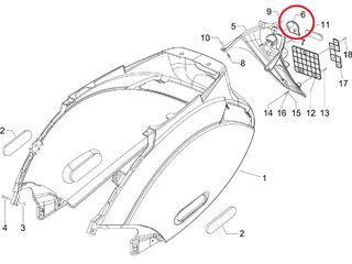Καπάκι Λασπωτήρα PIAGGIO ZIP 50-100cc-thumb-1