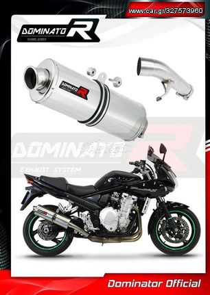 Dominator Εξάτμιση Τελικό Oval S.Steel Suzuki GSF F/N BANDIT 650 2004 - 2016 Με Σιγαστήρα