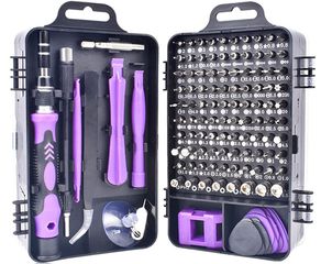 Σετ Εργαλείων 115 Εξαρτημάτων σε 1- Set 115 in 1 Handy DIY Tool Kit For Precision Screwdriver Mini Screwdriver Set Magnetic Phone Laptop Macbook Glasses Repair color purple (Κωδ. 1-SRP0011)