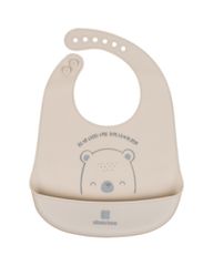 Σαλιάρα Σιλικόνης Bear With Me Γκρι Kikka Boo