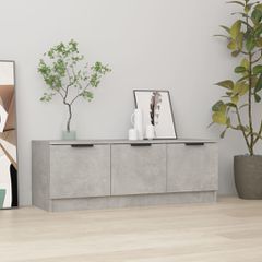 Έπιπλο Τηλεόρασης Γκρι Σκυροδέματος 102x35x36,5 εκ. Επεξ. Ξύλο 811362