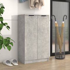 Παπουτσοθήκη Γκρι Σκυροδέματος 59x35x100,5 εκ. Επεξεργασμένο Ξύλο 811443