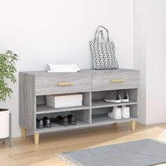 Παπουτσοθήκη Γκρι Sonoma 102x35x55 εκ. από Επεξεργασμένο Ξύλο 817568