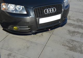 Spoiler / Χειλάκι εμπρός προφυλακτήρα Maxton Design Audi A3 8P S-Line Μαύρο Γυαλιστερό - (AU-A3-2-SLINE-FD1G)