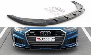 Spoiler / Χειλάκι εμπρός προφυλακτήρα Maxton Design Audi A6 S-Line / S6 C8 Carbon Look - (AU-A6-C8-SLINE-FD2C)