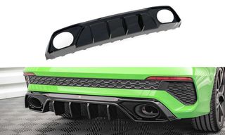 Splitter / Διαχύτης πίσω προφυλακτήρα Maxton Design AUDI RS3 8Y Μαύρο Γυαλιστερό - (AU-RS3-8Y-S-RS1G)