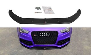 Spoiler / Χειλάκι εμπρός προφυλακτήρα Maxton Design Audi RS5 8T / 8T FL Μαύρο Σαγρέ - (AU-RS5-1/1F-FD1T)