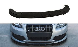 Spoiler / Χειλάκι εμπρός προφυλακτήρα Maxton Design Audi S3 8P Μαύρο Σαγρέ - (AU-S3-2-FD1T)