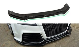 Spoiler / Χειλάκι εμπρός προφυλακτήρα Maxton Design Audi TT RS 8J Μαύρο Σαγρέ - (AU-TT-2-RS-FD2T)