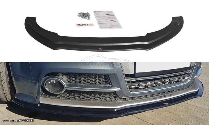 Spoiler / Χειλάκι εμπρός προφυλακτήρα Maxton Design Audi TT S Mk2 Carbon Look - (AU-TT-2-S-FD1C)