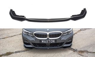 Spoiler / Χειλάκι εμπρός προφυλακτήρα Maxton Design BMW 3 G20 M-pack Μαύρο Γυαλιστερό - (BM-3-20-MPACK-FD2G)