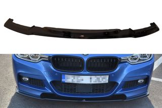 Spoiler / Χειλάκι Εμπρός Προφυλακτήρα Maxton Design BMW Σειρά 3 (F30) - Facelift -  M-SPORT - Μαύρο Γυαλιστερό - (BM-3-F30F-MPACK-FD1G)