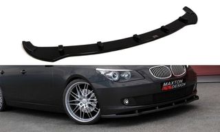 Spoiler / Χειλάκι εμπρός προφυλακτήρα Maxton Design BMW 5 E60 / E61 Μαύρο Γυαλιστερό - (BM-5-60F-FD1G)