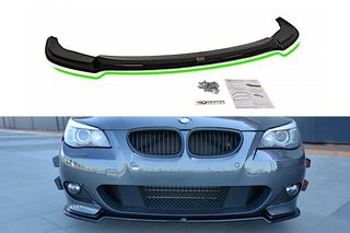 Spoiler / Χειλάκι εμπρός προφυλακτήρα Maxton Design BMW 5 E60/61 M-PACK Μαύρο Γυαλιστερό - (BM-5-60-MPACK-FD1G)