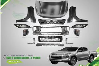 Σετ Bodykit Mitsubishi L200 2018 -> 2022 (Μετατροπη απο το παλαιοτερο σε νεοτερο μοντελο)