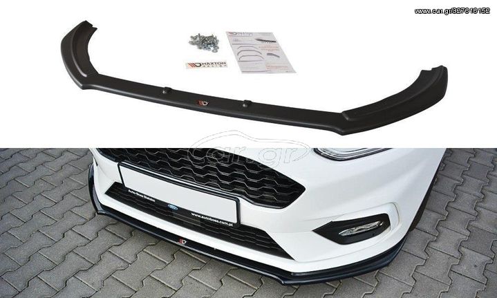 Spoiler / Χειλάκι εμπρός προφυλακτήρα Maxton Design Ford Fiesta Mk8 ST / ST-Line Μαύρο Σαγρέ - (FO-FI-8-STLINE-FD2T)