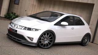 Spoiler / Χειλάκι εμπρός προφυλακτήρα Maxton Design CIVIC MK8 Carbon Look - (HO-CI-8-FD1C)