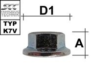 Παξιμάδι Τροχού  M10X1,25 / Επίπεδο / Κλειδί 15 - (M1025FLO5)