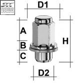 Παξιμάδι Τροχού  M12X1,5 / Επίπεδο / Κλειδί 21 - (M1215FLG3)